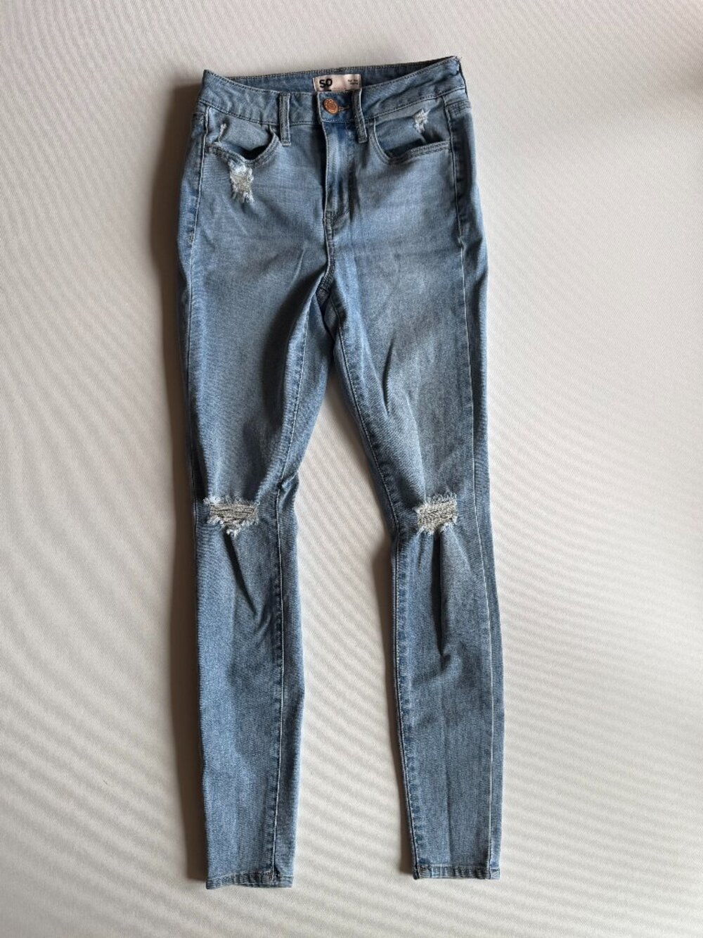 SO High Rise Light Wash Jeggings SIZE 1/25W